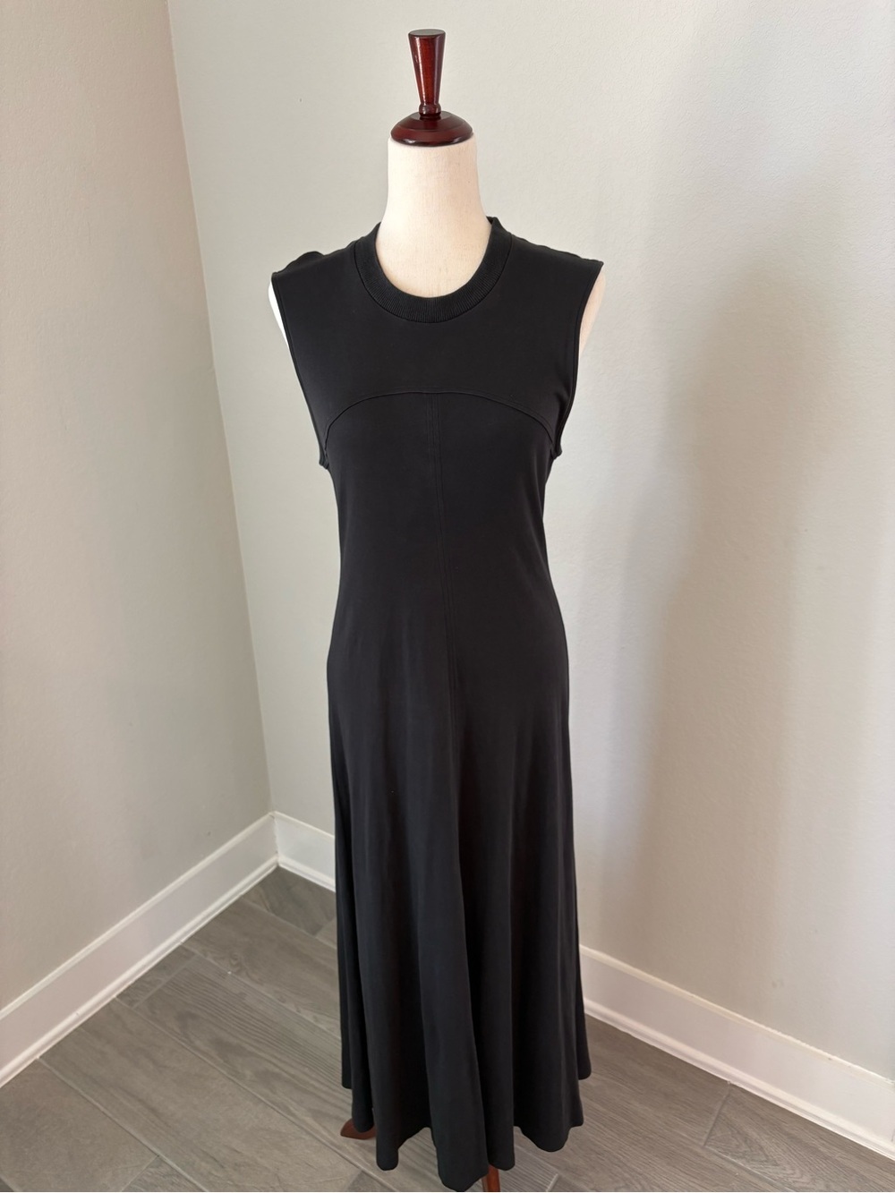Sweaty Betty Long Black Athletic Maxi Dress Flow Racer Open Back Dress Size 6